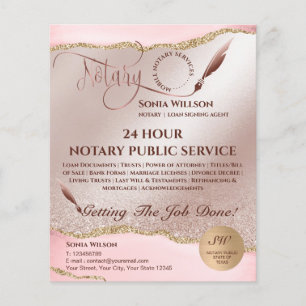 Mobile Notary & Loan Signing Agent Rosa Agate Flye Flygblad