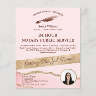 Mobile Notary & Loan Signing Agent Rosa Agate Flye Flygblad