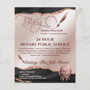 Mobile Notary & Loan Signing Agent Rosa Agate Flye Flygblad