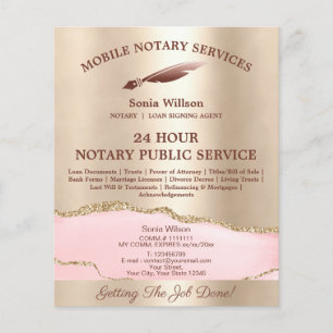 Mobile Notary & Loan Signing Agent Rosa Agate Flye Flygblad