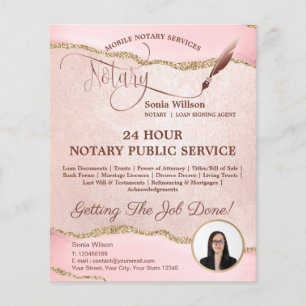 Mobile Notary & Loan Signing Agent Rosa Agate Flye Flygblad