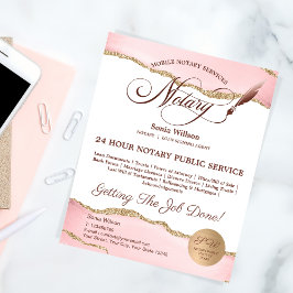 Mobile Notary & Loan Signing Agent Rosa Agate Flye Flygblad