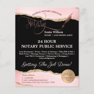 Mobile Notary & Loan Signing Agent Rosa Agate Flye Flygblad