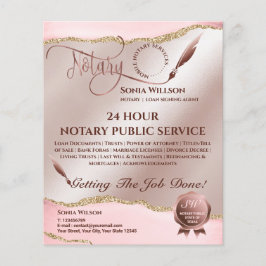 Mobile Notary & Loan Signing Agent Rosa Agate Flye Flygblad