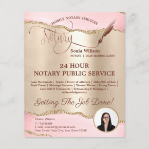Mobile Notary & Loan Signing Agent Rosa Agate Flye Flygblad