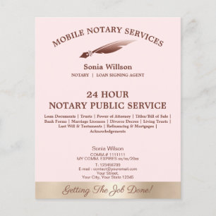 Mobile Notary & Loan Signing Agent Rosa Agate Flye Flygblad