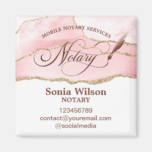Mobile Notary & Loan Signing Agent Rosa Agate Flye Magnet