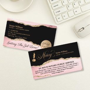 Mobile Notary & Loan Signing Agent Rosa Agate Flye Visitkort