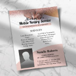 Mobile Notary & Loan Signing Agent Rosa Glitter Flygblad<br><div class="desc">Mobila notarius publicus och långivare undertecknar Agent Rosa Glitter Flyers.</div>