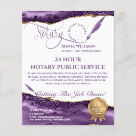 Mobile Notary & Loan Signing Agent Teal Agate Fly Flygblad