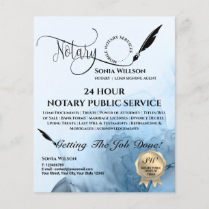 Mobile Notary & Loan Signing Agent Teal Agate Fly Flygblad