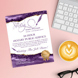 Mobile Notary & Loan Signing Agent Teal Agate Fly Flygblad