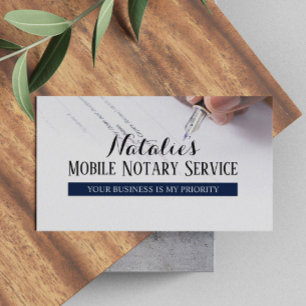 Mobile Notary Professionell Loan Signing Agent Visitkort