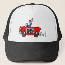 Mobile Notary Public Guy Driving Red Car Keps