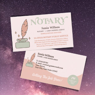 Mobile Notary Public & Loan Signing Agent Visitkort