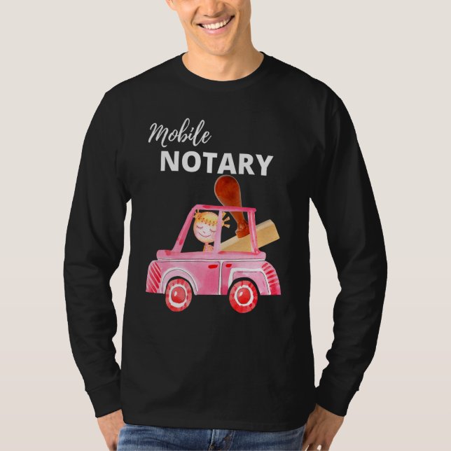 Mobile Notary Public Notary Signing Agent T Shirt (Framsida)