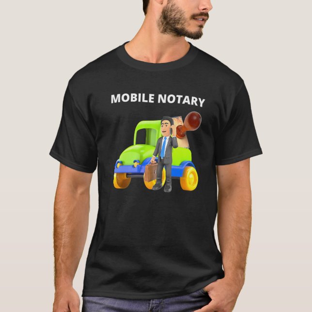 Mobile Notary Public Notary Signing Agent T Shirt (Framsida)