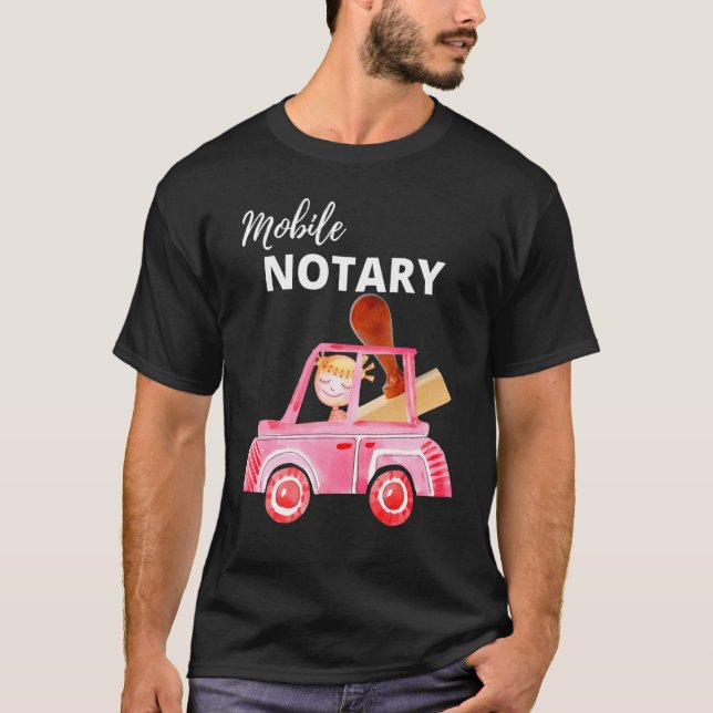 Mobile Notary Public Notary Signing Agent T Shirt (Framsida)