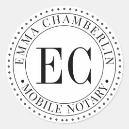 Mobile Notary Public Runt Klistermärke