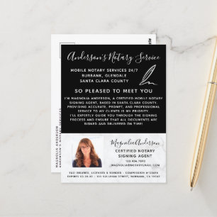 Mobile Notary Service Marble Photo Marknadsföring Vykort