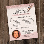 Mobile Notary Service Ro Guld Glitter Photo Flygblad<br><div class="desc">Mobila notarietjänst Ro Guld Glitter fotoutflygare för.</div>