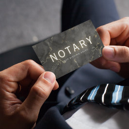 Mobile Notary Signing Agent Black Marble Visitkort