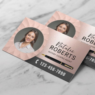 Mobile Notary Signing Agent Ro Guld Photo Visitkort