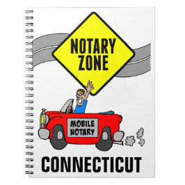 Mobile Notary Zon Red Sports Car Connecticut Anteckningsbok