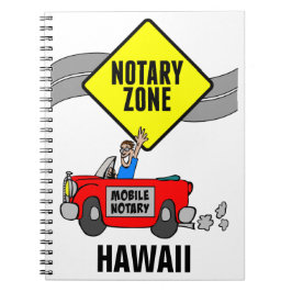 Mobile Notary Zon Red Sports Car Hawaii Anteckningsbok