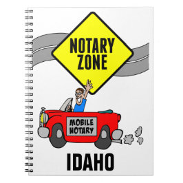 Mobile Notary Zon Red Sports Car Idaho Anteckningsbok