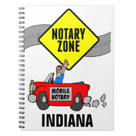 Mobile Notary Zon Red Sports Car Indiana Anteckningsbok