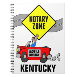 Mobile Notary Zon Red Sports Car Kentucky Anteckningsbok