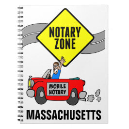 Mobile Notary Zon Red Sports Car Massachusetts Anteckningsbok