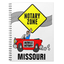 Mobile Notary Zon Red Sports Car Missouri Anteckningsbok