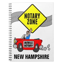 Mobile Notary Zon Red Sports Car New Hampshire Anteckningsbok