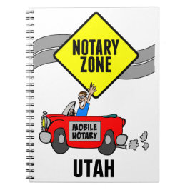 Mobile Notary Zon Red Sports Car Utah Anteckningsbok