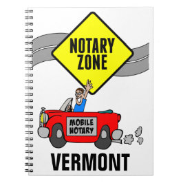 Mobile Notary Zon Red Sports Car Vermont Anteckningsbok