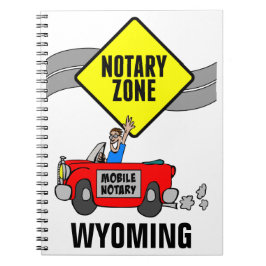 Mobile Notary Zon Red Sports Car Wyoming Anteckningsbok