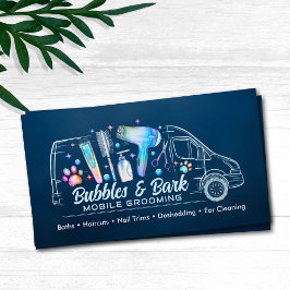 Mobile Pet Grooming Services - Watercolor art Visitkort