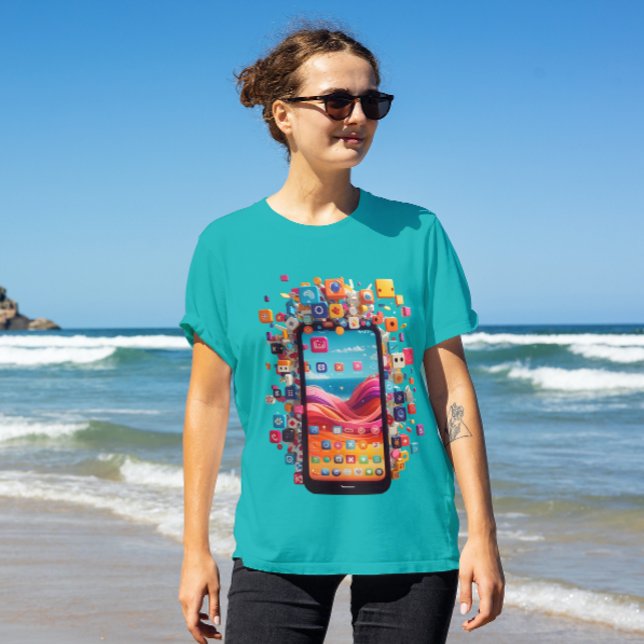 Mobile with Social Network T-Shirt (Skapare uppladdad)