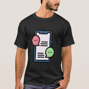 Mobilmeddelande Text Notifieringschatt T Shirt