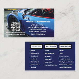 Mobilt automatiskt identifierande bil Tvättar QR Visitkort