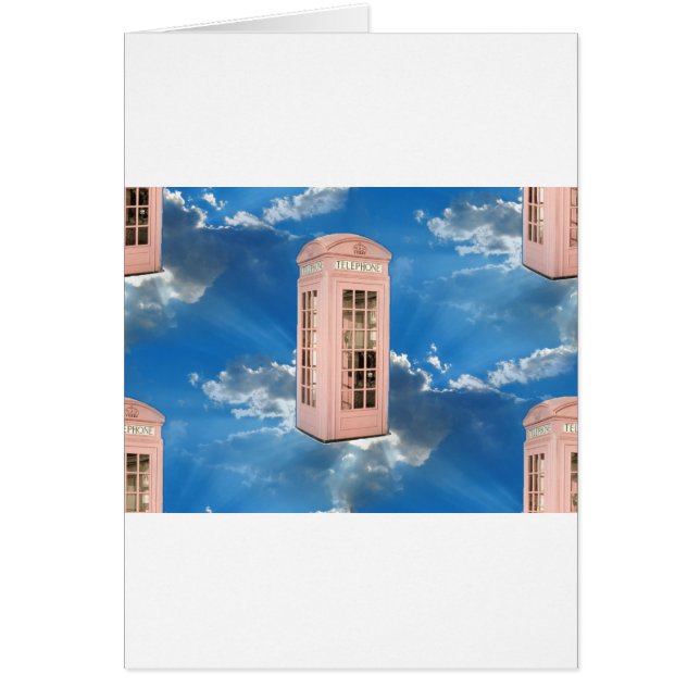 mobilt bås hälsningskort (Framsidan)