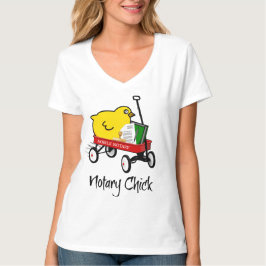 Mobilt notarius Chick Riding Little Red Wagon T Shirt