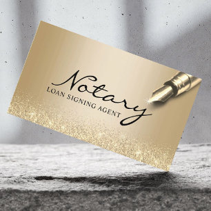 Mobilt notarius publicus undertecknar Agent Modern Visitkort