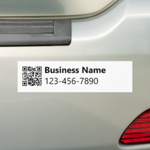 Mobilt QR-nummer för Business Black and White Namn Bildekal