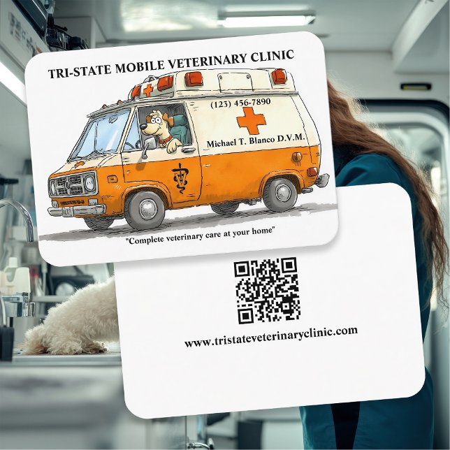 Mobilt Veterinärklinik Visitkort (Skapare uppladdad)