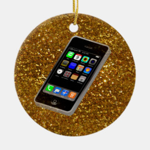 mobiltelefon julgransprydnad keramik