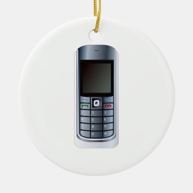 Mobiltelefon Julgransprydnad Keramik (Framsidan)