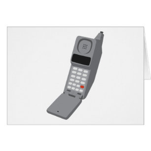 Mobiltelefon - Retro celltelefonvintage ringer Hälsningskort
